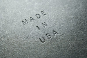 Old Iron Plate Embossed with MADE IN USA